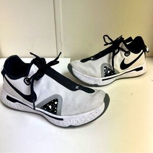 Nike Air Paul George Men’s Sneakers White Size 8M Zipper Top Athletic Shoes